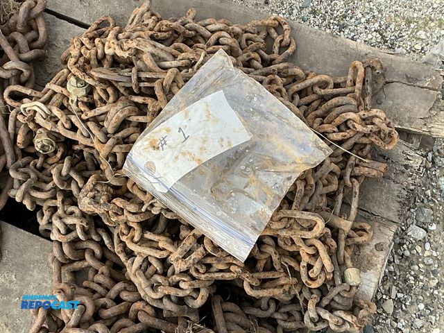 Lot 2-69359 - 2 tractor chains made into one 23 inch wide x 120 inches long