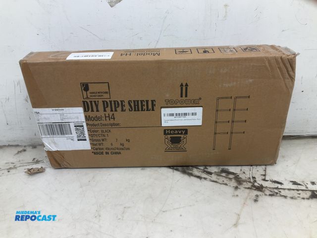 Lot 2-92782 - New DIY Pipe Shelf, model#H4, black