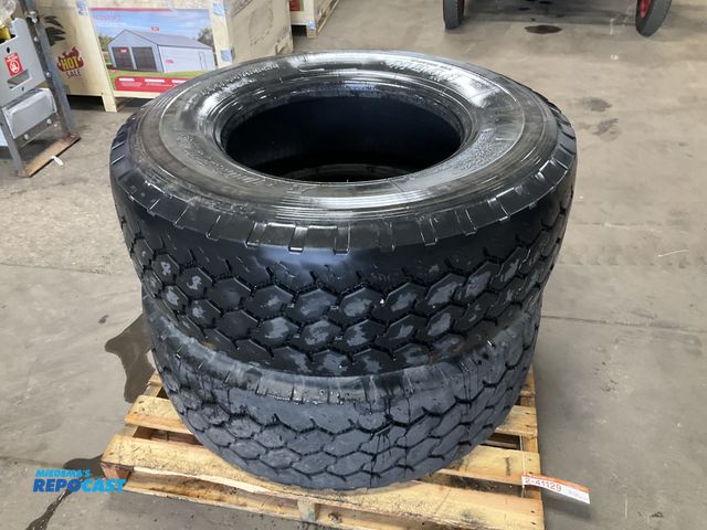 Lot 2-41129 - (2) Bridgestone M844 385/65R22.5 tires, used