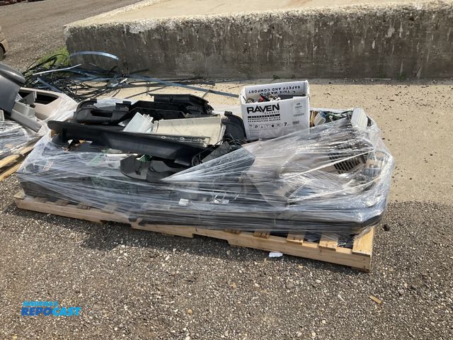Lot 2-11075 - Skid of misc semi truck parts including dash panels, control boards, switches, electronics, wiring a...