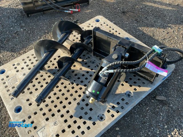 Lot 2-21855 - New SDLANCH Hydraulic Auger Mini Skid Steer Attachment, Approx. 1-1/4" Round Drive with Keyway, Come...