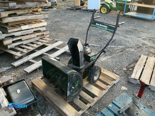 Lot 2-tbd - yard machines walk behind snow blower made by MTD, 5 hp tecumseh motor, 22" wide, with adjustable au...