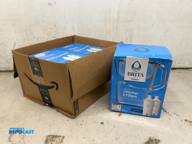 Lot 2-96708 - (3) Brita Original water filtration system, includes 1 pitcher and 2 filters- 10 cup capacity