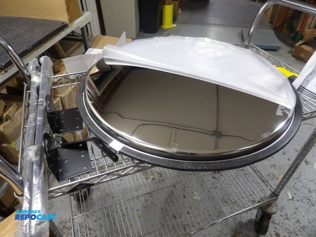 Lot 2-53888 - new SEE ALL; convex safety mirror stainless steel, 26" dia. heavy duty, mounting hardware included: ...