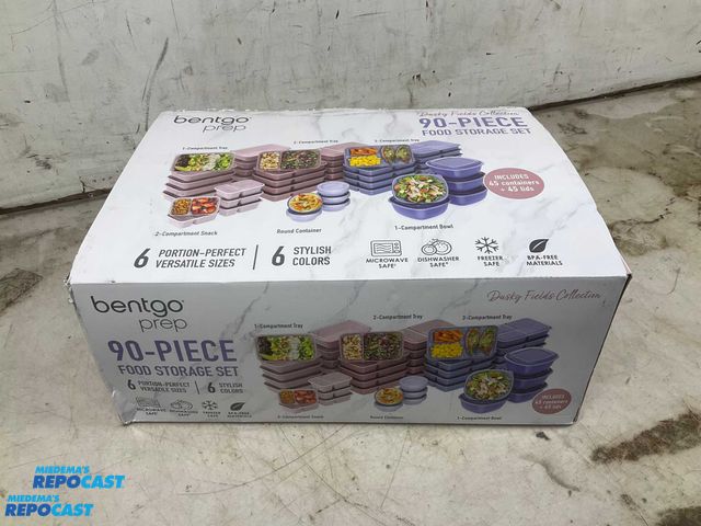 Lot 2-65840 - Bentgo prep dusky field collection 90-piece food storage set, includes 45 containers+ 45 lids