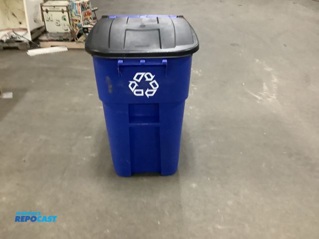 Lot 2-27723 - Blue plastic recycling bin
