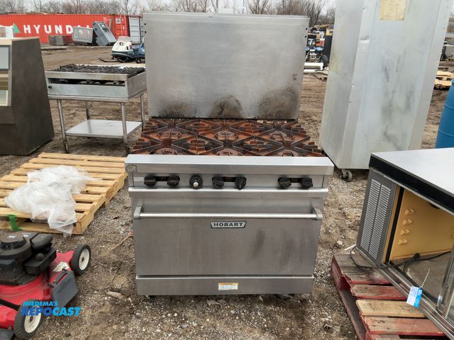 Lot 2-92714 - Hobart 6 Burner Gas Stove  Stainless Steel Commercial Stove