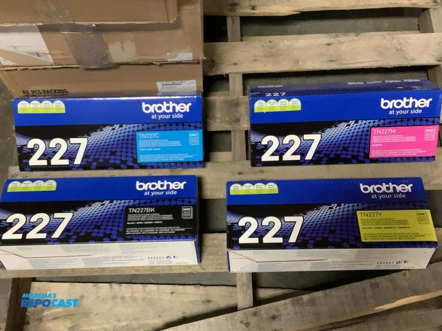 Lot 2-35093 - 6-4 packs of TN-227 High Yield Toner- black cyan magenta yellow