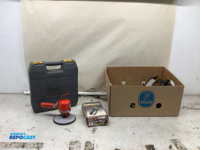 Lot 2-96107 - Lot of various tools including sanders, 1/2” drill, saws, and more