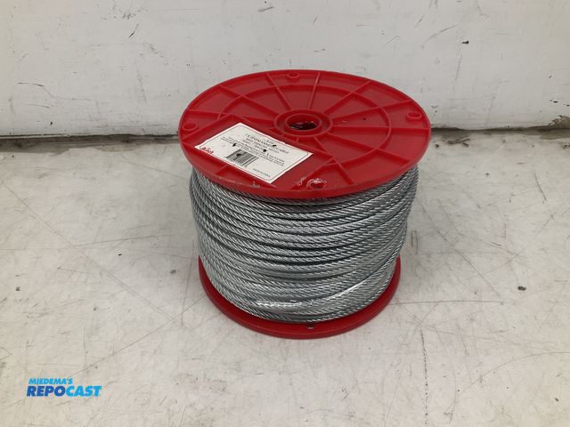 Lot 2-17110 - Reel of Koch 7x19 Galvanized Cable, 3/16”, 500ft Long