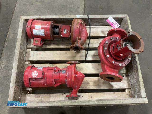 Lot 2-22857 - (3) Used Bell and Gossett Pumps, two have motors (3/4hp 208-230/460 volt 3 phase and 1/2hp 230/460 v...