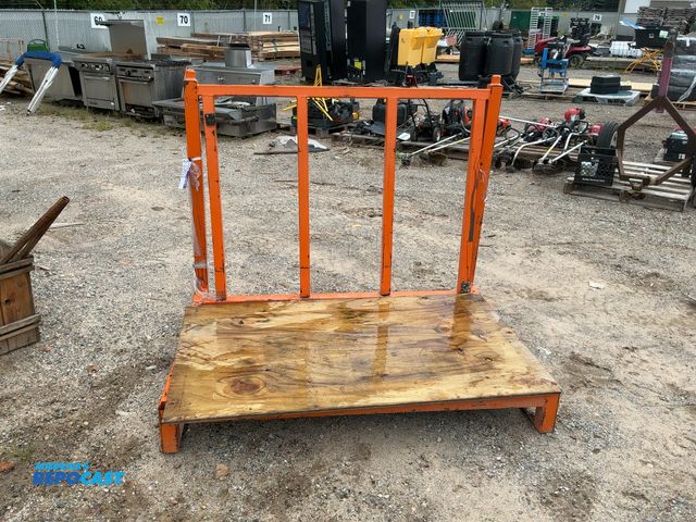 Lot 2-33603 - Rolling Metal Cart w/ Wooden Bottom