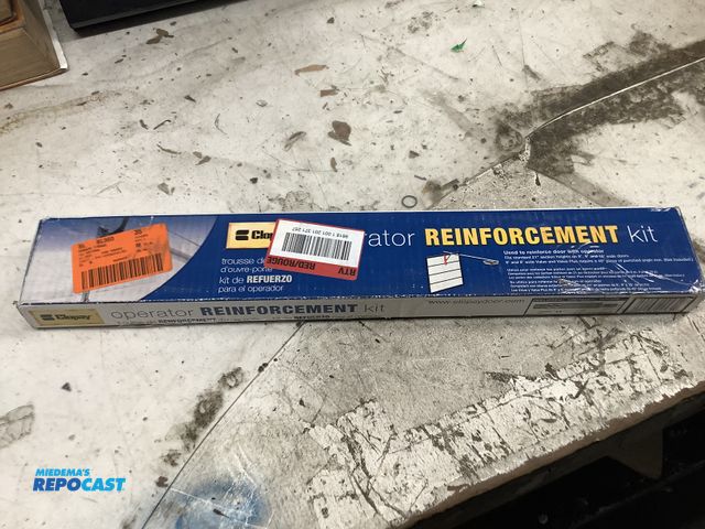 Lot 2-93469 - Lot of (1) clopay garage door operator reinforcement kit.