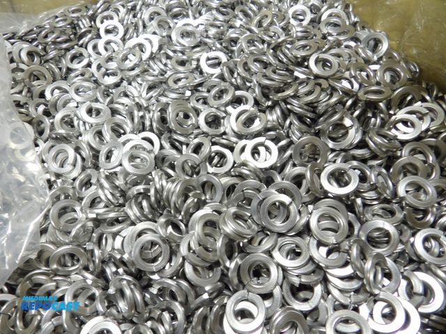 Lot 2-53946 - Lot of (7,500) Stainless Steel Split-lock Washers, 3/8"