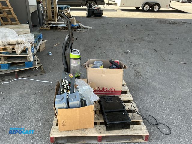 Lot 2-77092 - Skid Lot of Miscellaneous Items including Bessel Cleanview Pet Vacuum, Spectra Aluminum Gutter Scree...