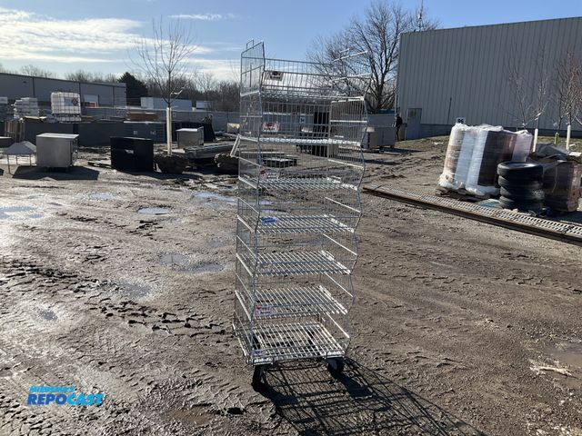 Lot 2-73033 - Metal Racking with 4 Wheels