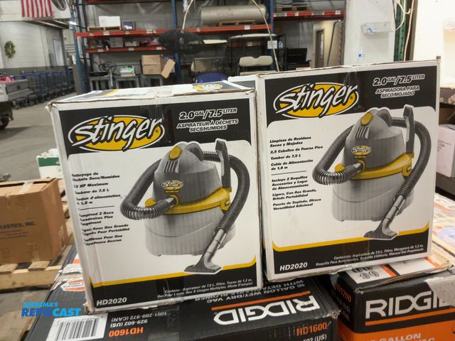 Lot 2-19481 - lot of (2) Stinger 2.0gal. wet/dry vacs