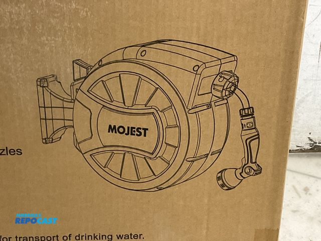 Lot 2-65715 - (1) Brand New Mojest Brand 1/2” retractable ABS material garden hose reel, with any length lock, slo...