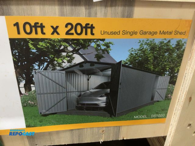 Lot 2-44385 - New Chery Industrial 10’ x 20’ Single Garage Metal Shed, 120.5” wide x 238.6” deep x 91.3” tall over...