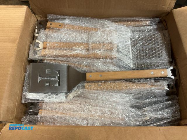 Lot 2-93780 - Stainless Steel Spatulas with Wooden Handle and Bottle opener on end