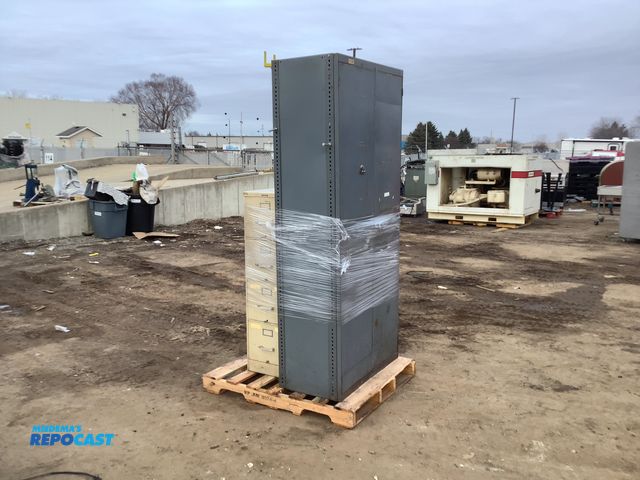 Lot 2-92357 - Edsal locker (7’x3’x19”) and filing cabinet (52-1/2”x15”x28-1/2”)