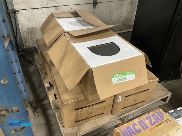 Lot 2-65684 - Lot of (6) Kenmore .7 cubic ft display unit black micro/fridge 072018784 - display only, missing cor...