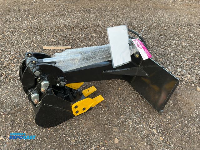 Lot 2-21611 - New ZJG Digger Attachment for Mini Skid Steer Loader, 8” Bucket with Teeth, Has Hydraulic Hoses with...