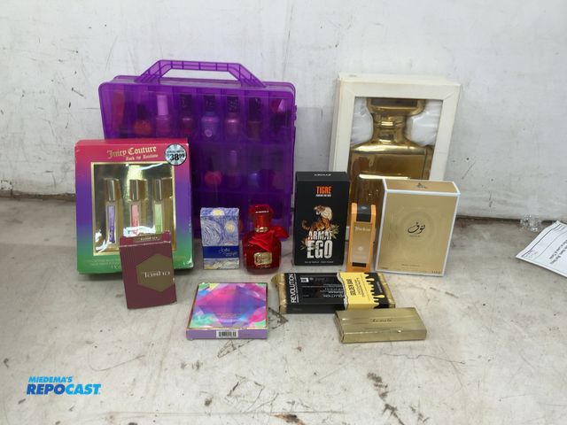 Lot 2-67971 - Lot of assorted perfumes, nail polish, and other assorted beauty products