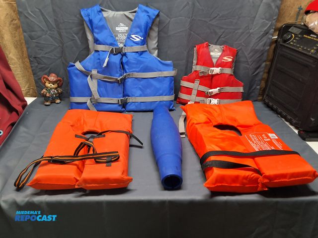 Lot 2-76831 - LOT OF ADULTS AND CHILDRENS LIFE JACKETS AND BOAT BUMPER