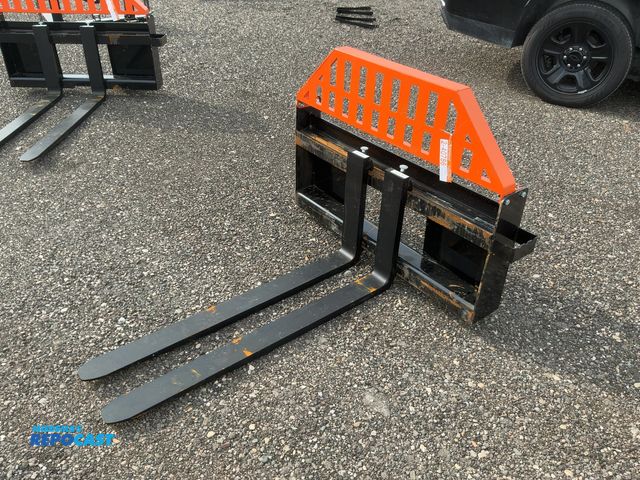 Lot 2-40786 - New Wolverine 48" Fork Skid Steer Attachment, Universal Quick Attach Fork Carriage with Two 48" Fork...