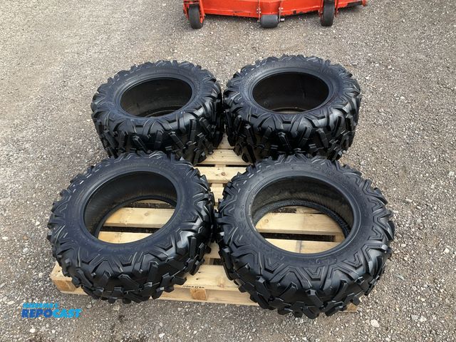 Lot 2-34344 - Set of tires off a John Deere Gator includes (2) Maxxis Bighorn 2.0 27x11.00R14 tires and (2) Maxxis...