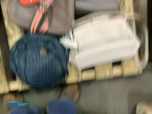 Lot 2-67003 - Brown paper bag of assorted 4 handbags and purses medium sized brown/cream/gray/blue bags long strap...