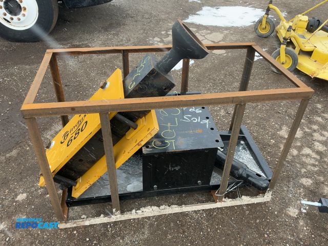 Lot 2-33597 - New 2025 AGT / CFG Industrial Model PD680-PZ Post Pounder Skid Steer Attachment, Universal Quick Att...