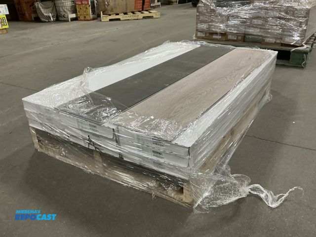 Lot 2-95955 - Skid of (9) Boxes of Uniclic Flooring Planks (6 per box), 17.68 sq ft per box - 159.12 total sq ft
