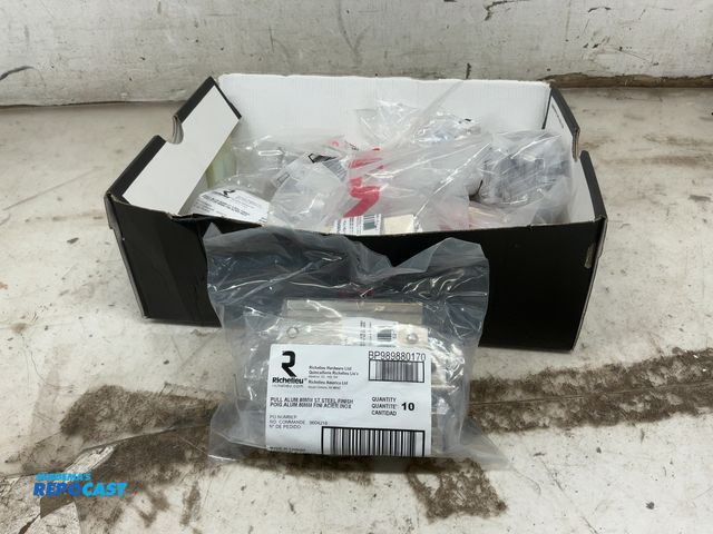 Lot 2-94347 - Box of Richelieu Pull Aluminum 80mm St. Steel Finish, 10 Per Bag