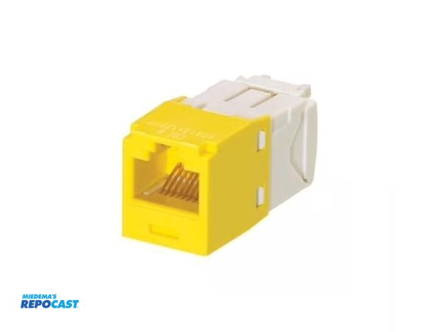 Lot 2-19287 - Box of Panduit® PanNet® TX6™ Plus CJ688TGYL 8-Position 8-Wire Universal TG Style Unshielded Jack Mod...