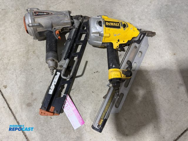 Lot 2-45800 - PASLODE &amp; DEWALT PNEUMATIC NAIL GUNS UNTESTED BY SELLER