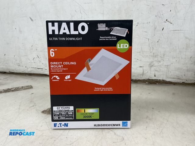 Lot 2-75557 - (24) HALO 6” LED Ultra Downlight, 3000K (4boxes)