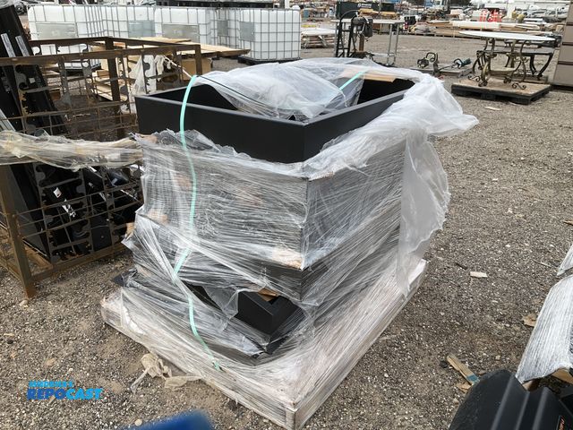 Lot 2-61970 - Skid Lot of black metal RV entry doors frames approx. 28” x 44”