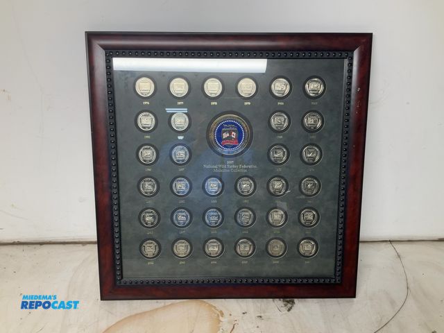 Lot 2-53645 - 2007 National Wild Turkey Federation Framed Medallion Collection, 23.5” x 23.5”(DOBSON)