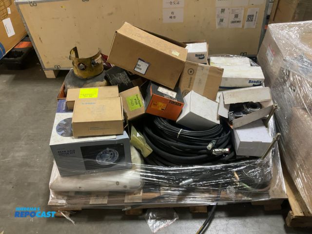 Lot 2-69113 - Skid lot of miscellaneous items including: hoses, hose clamps, bearings, etc.