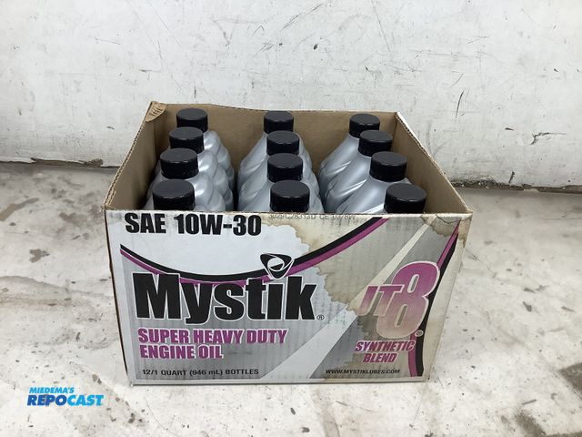 Lot 2-69354 - lot of (12) quartz mystik 10w-30 heavy duty diesel fuel engine oil