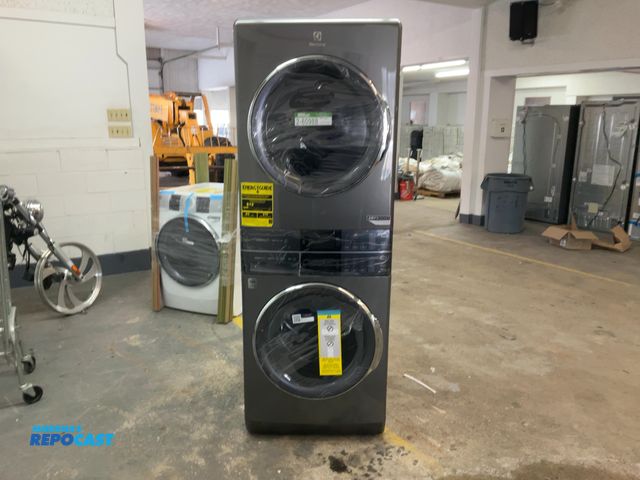 Lot 2-60988 - Scratch & Dent Electric Free Standing Electrolux ELTE7600AT4 Stackable Washer & Dryer Set