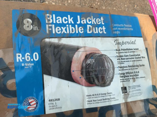 Lot 2-21183 - 25' of 8" Imperial Class 1 Insulated Flexible Duct, R-6