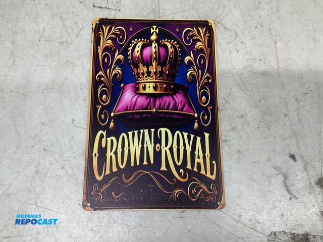 Lot 2-60966 - New 8” x 12” Crown Royal themed decorative tin sign