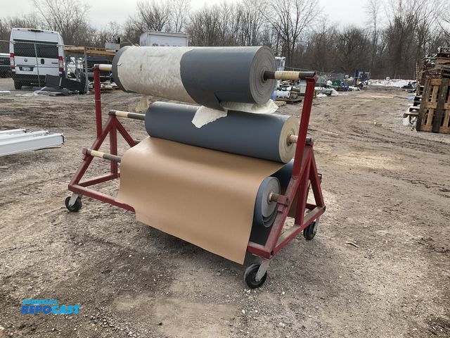 Lot 2-19853 - Large rolling rack with rubber heavy duty rolls