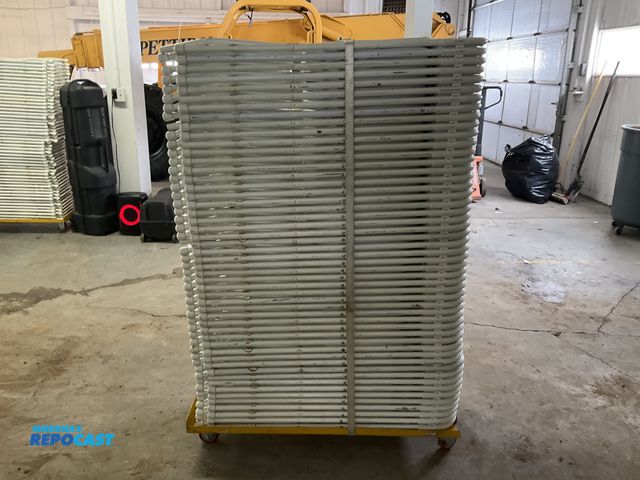 Lot 2-60739 - 50 Metal Folding Chairs W/ metal rolling rack