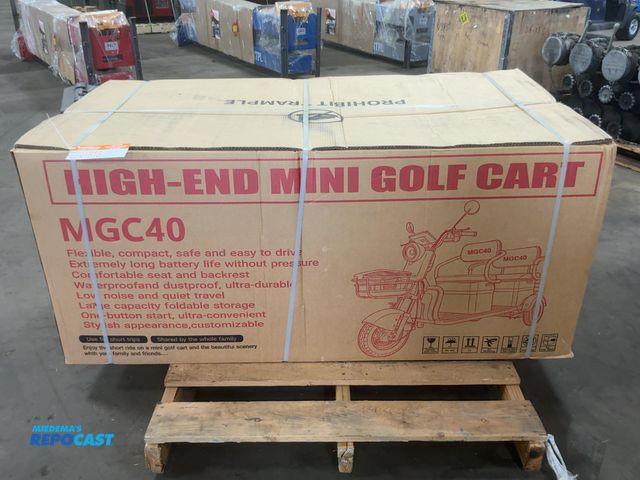 Lot 2-41613 - New SDLANCH MGC40 3-Wheel Mini Electric Golf Cart / Scooter, 60 Volt, Three Speed, 2-Passenger, Pneu...
