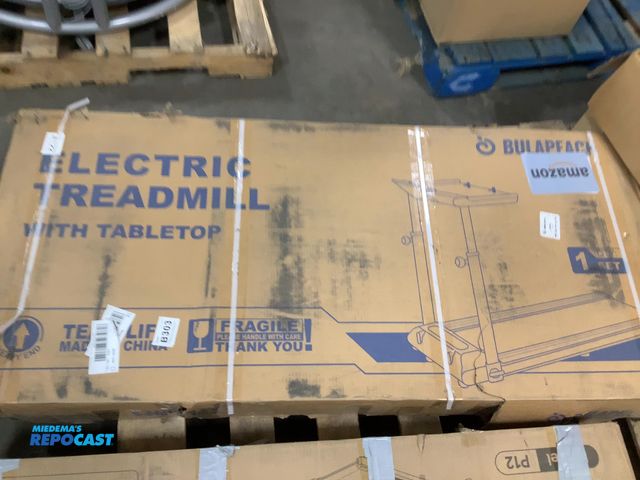 Lot 2-92378 - Bulapeach electric treadmill w/ table top