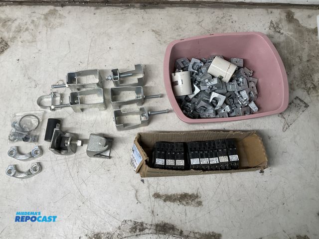 Lot 2-65725 - Lot of assorted used electrical related items. Includes (5) Siemens 15amp &amp; (3) Siemens 20amp br...